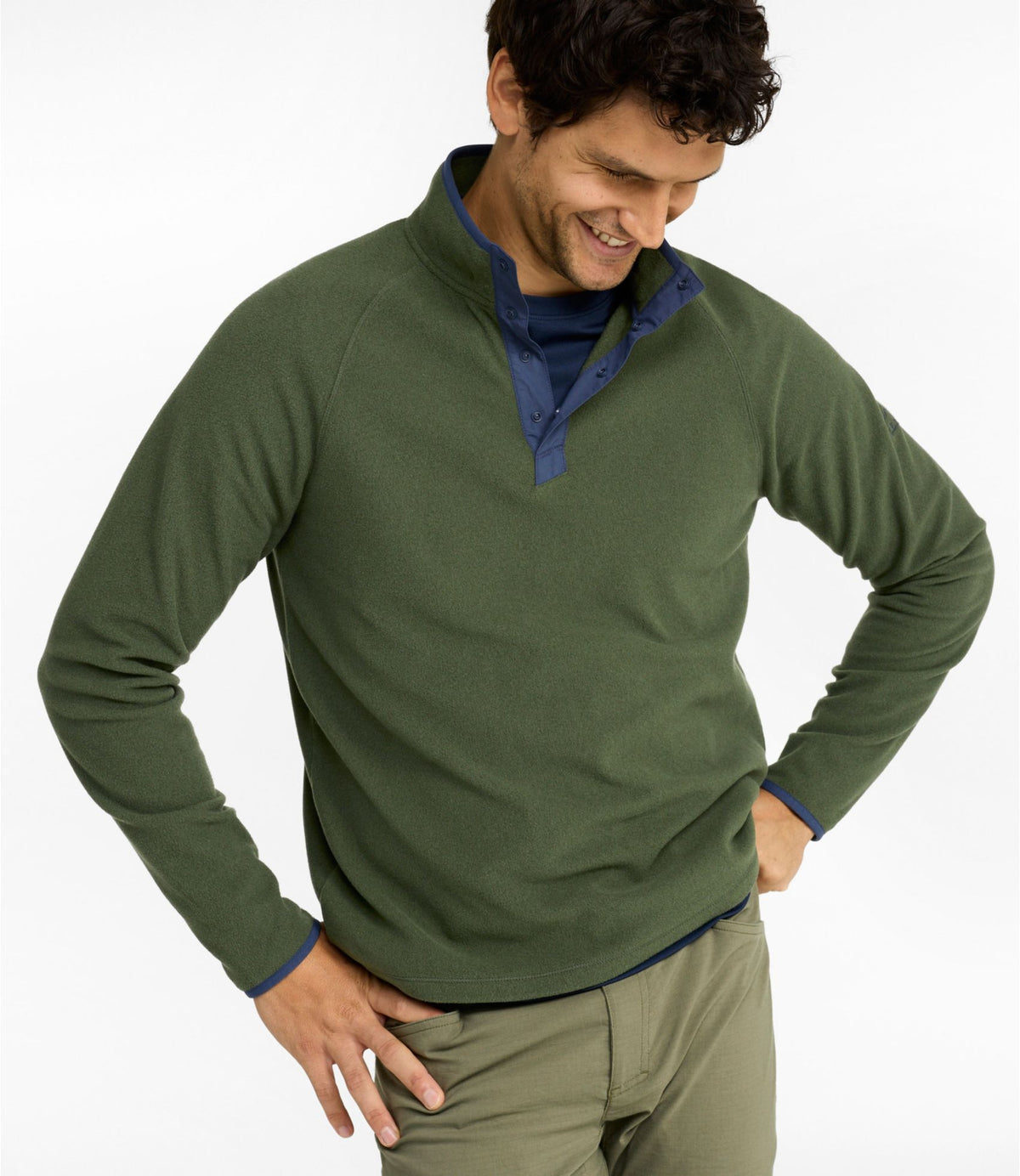 L.L.Bean Men's All Season Access Fleece Pullover Carbon Navy