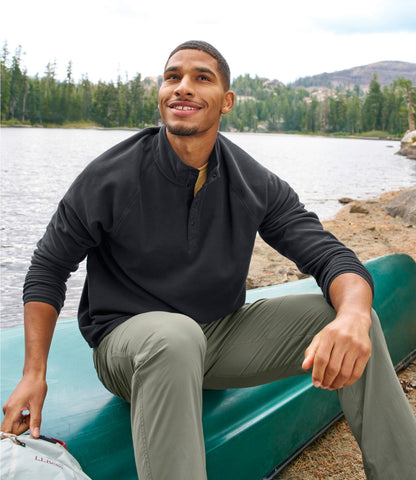 L.L.Bean Men's All Season Access Fleece Pullover Carbon Navy