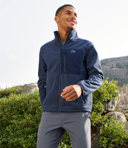 L.L.Bean Men's Wind Challenger Fleece Jacket Carbon Navy