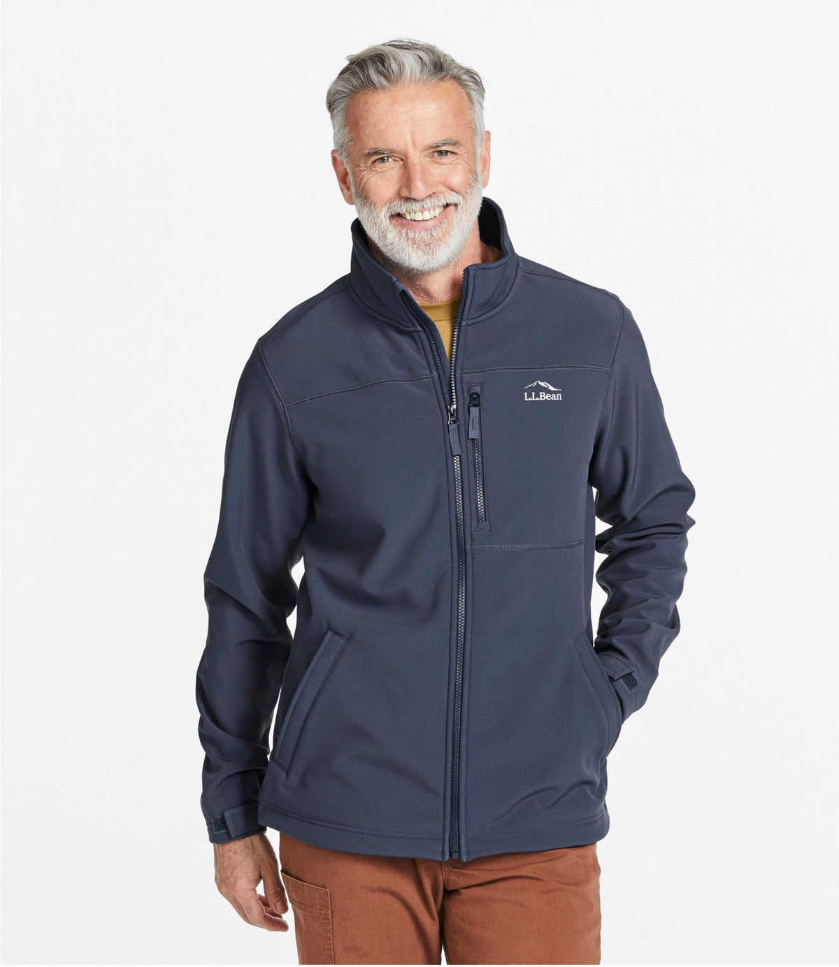 L.L.Bean Men's Bean's Windproof Softshell Jacket Alloy Gray