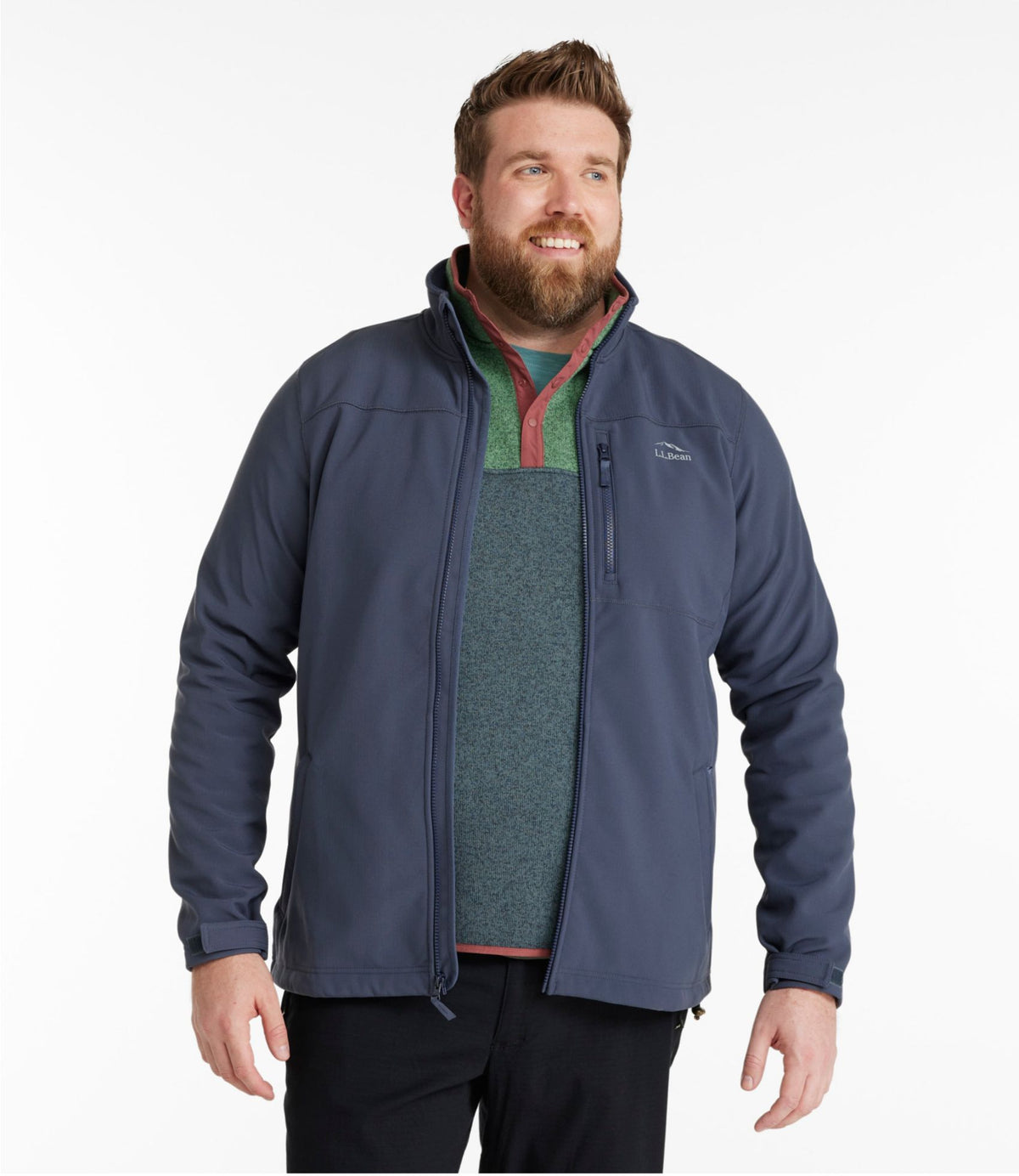 L.L.Bean Men's Bean's Windproof Softshell Jacket Alloy Gray