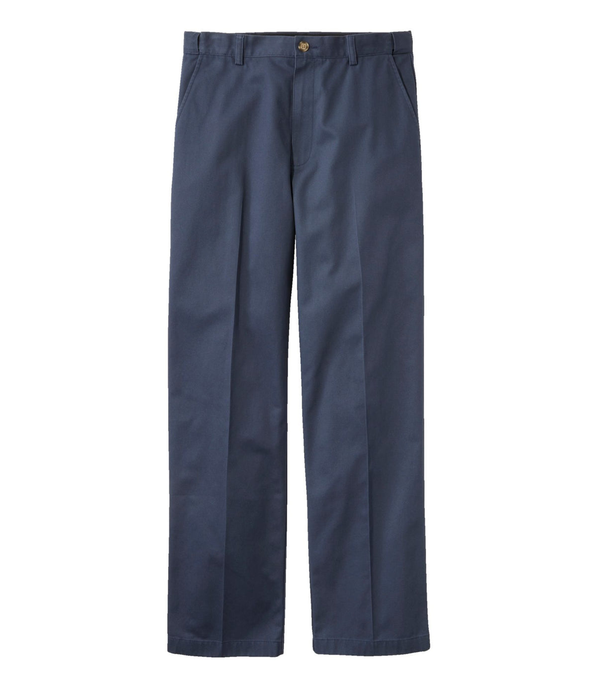 L.L.Bean Men's Wrinkle-Free Double L® Chinos, Natural Fit, Hidden Comfort, Plain Front Carbon Navy