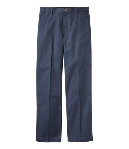 L.L.Bean Men's Wrinkle-Free Double L® Chinos, Natural Fit, Hidden Comfort, Plain Front Carbon Navy