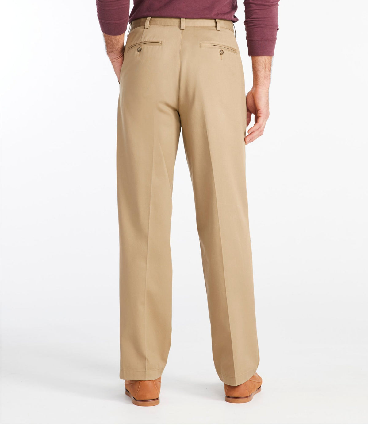 L.L.Bean Men's Wrinkle-Free Double L® Chinos, Natural Fit, Hidden Comfort, Plain Front Carbon Navy
