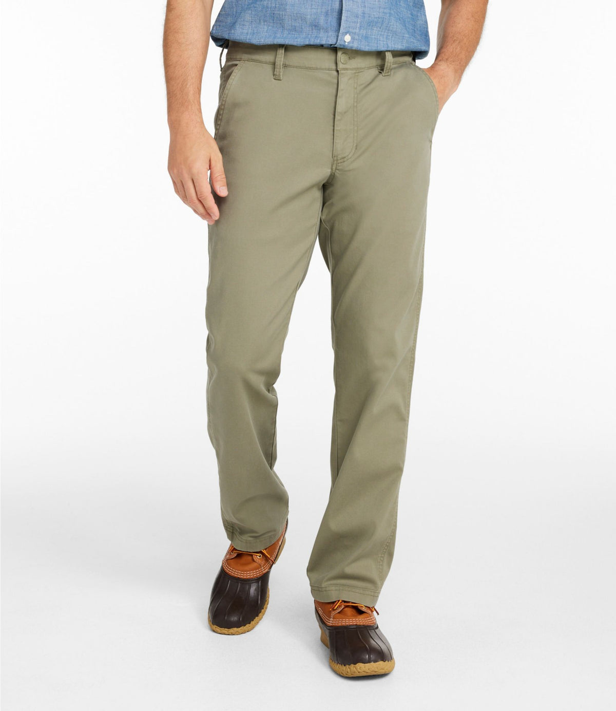 L.L.Bean Men's BeanFlex® Performance Canvas Pants, Chinos, Standard Fit Coal Dust