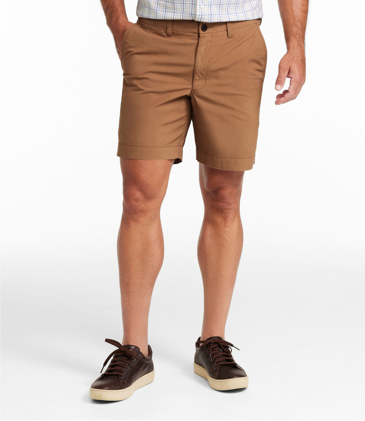 L.L.Bean Men's Everyday Poplin Shorts, Standard Fit, 8" Carbon Navy