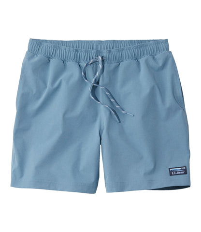 L.L.Bean Men's Vacationland Stretch Swim Trunks, 6" Bayside Blue
