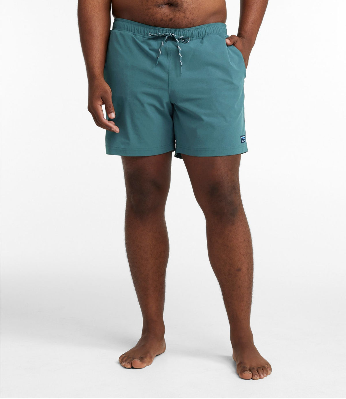 L.L.Bean Men's Vacationland Stretch Swim Trunks, 6" Bayside Blue