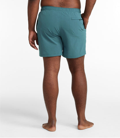 L.L.Bean Men's Vacationland Stretch Swim Trunks, 6" Bayside Blue