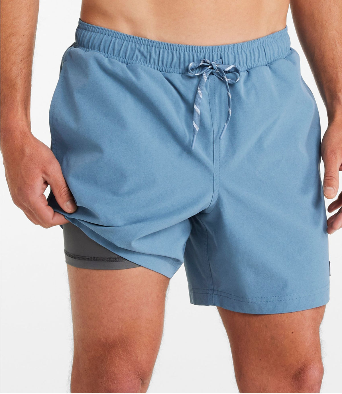 L.L.Bean Men's Vacationland Stretch Swim Trunks, 6" Bayside Blue