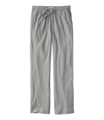 L.L.Bean Men's Bean's Cotton Knit Pajamas, Sleep Pants Gray Heather