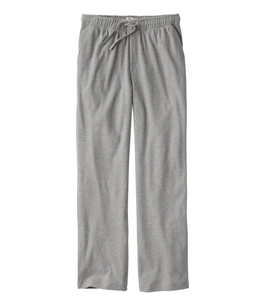 L.L.Bean Men's Bean's Cotton Knit Pajamas, Sleep Pants Gray Heather
