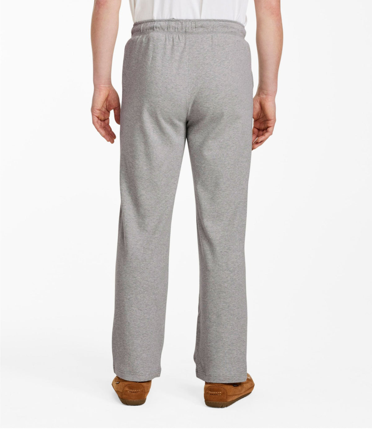 L.L.Bean Men's Bean's Cotton Knit Pajamas, Sleep Pants Gray Heather