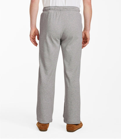 L.L.Bean Men's Bean's Cotton Knit Pajamas, Sleep Pants Gray Heather