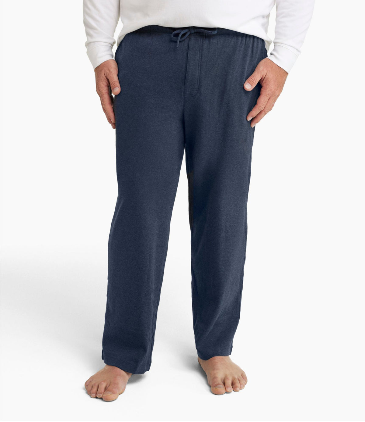 L.L.Bean Men's Bean's Cotton Knit Pajamas, Sleep Pants Gray Heather