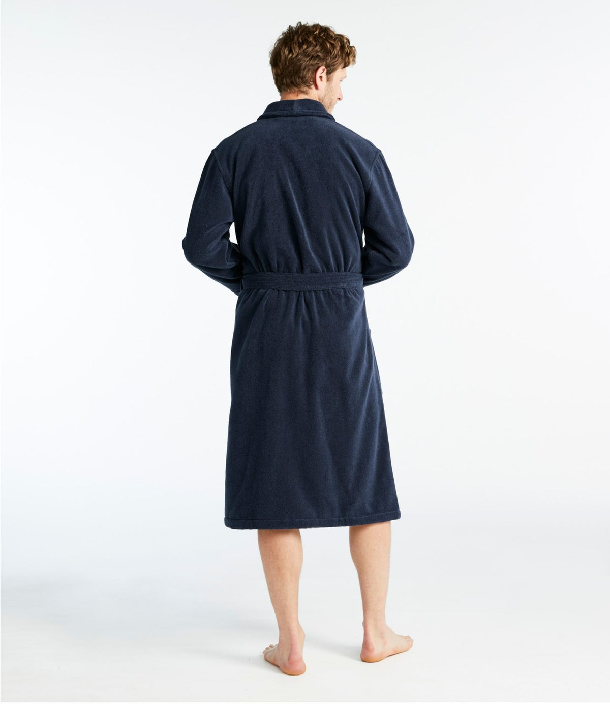 L.L.Bean Men's Terry Cloth Cotton Robe Driftwood
