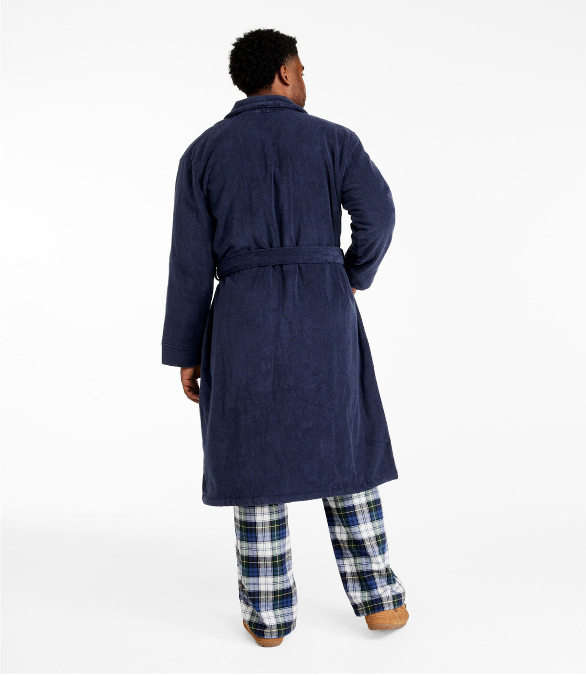 L.L.Bean Men's Terry Cloth Cotton Robe Driftwood