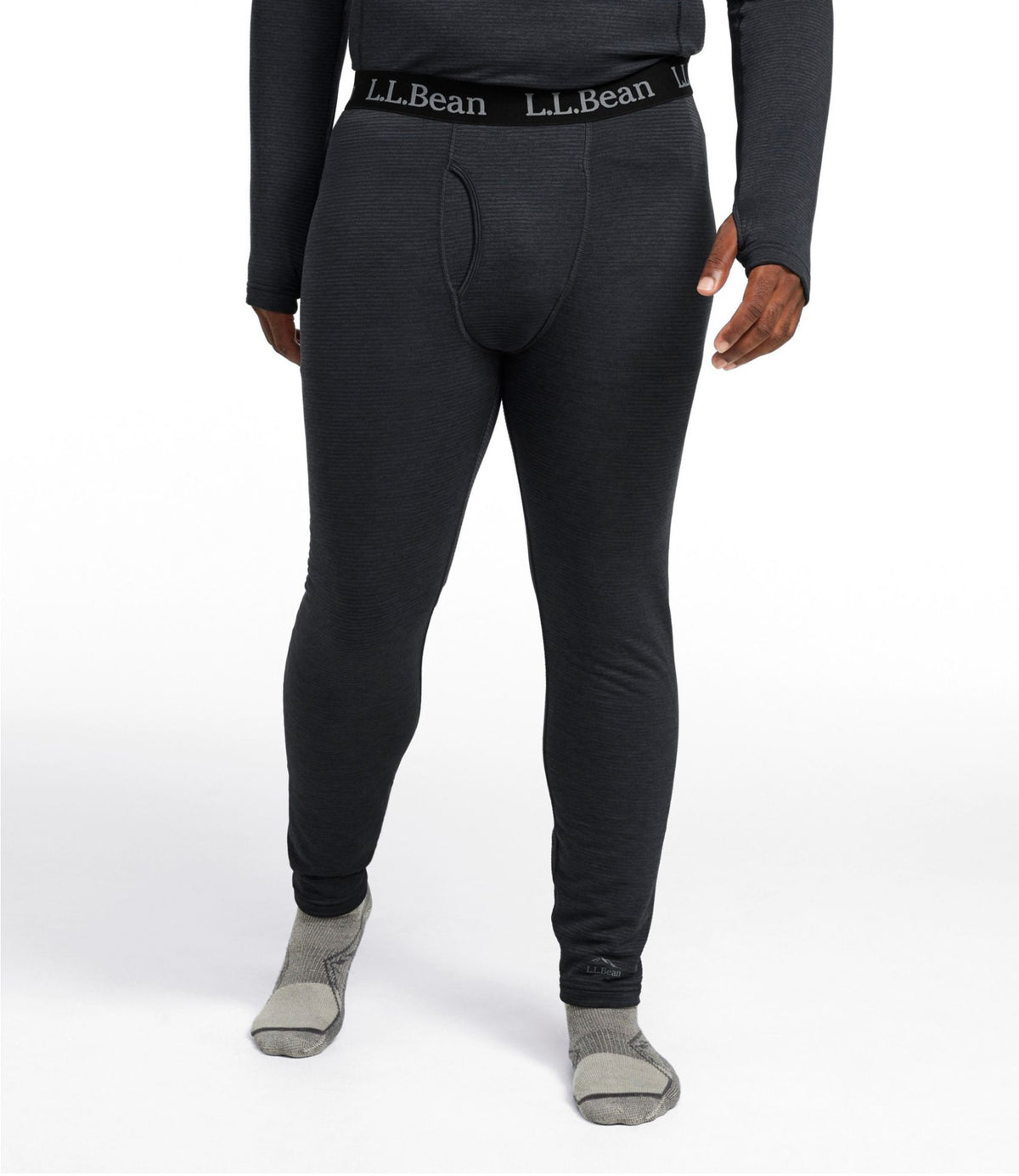 L.L.Bean Men's L.L.Bean Midweight Base Layer Pants Carbon Navy