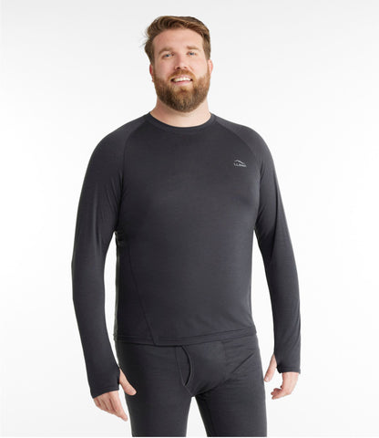 L.L.Bean Men's Cresta Ultralight 150 Crew Top Alloy Gray