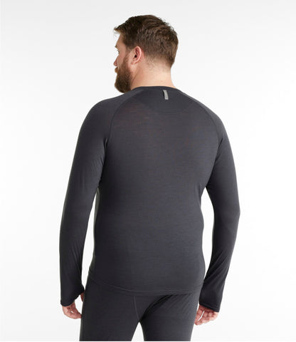 L.L.Bean Men's Cresta Ultralight 150 Crew Top Alloy Gray