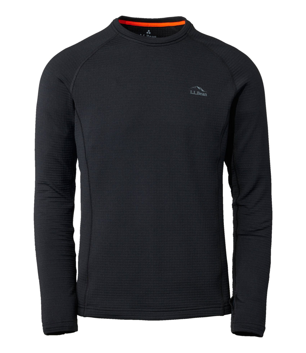 L.L.Bean Men's L.L.Bean Heavyweight Base Layer Crew Top Midnight Black