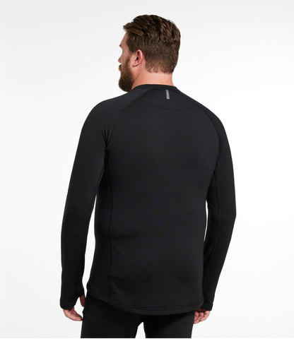 L.L.Bean Men's L.L.Bean Heavyweight Base Layer Crew Top Midnight Black