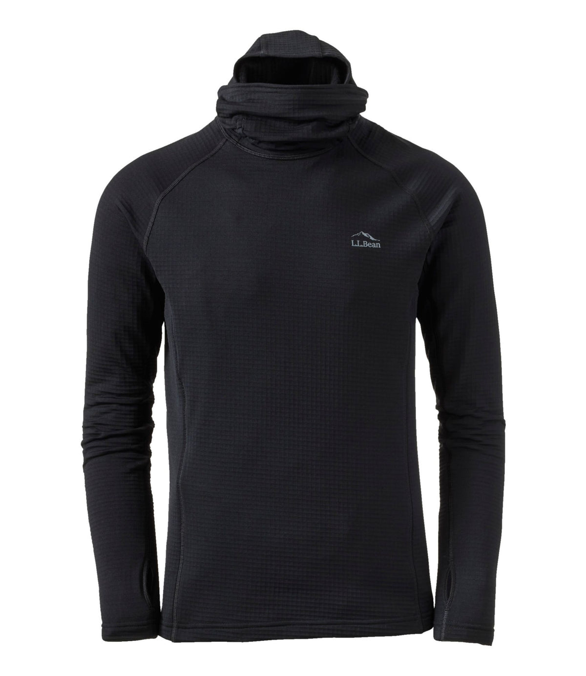 L.L.Bean Men's L.L.Bean Heavyweight Baselayer Hoodie Midnight Black