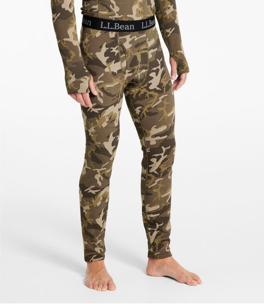 L.L.Bean Men's L.L.Bean Heavyweight Base Layer Pant, Print Kelp Green Camo
