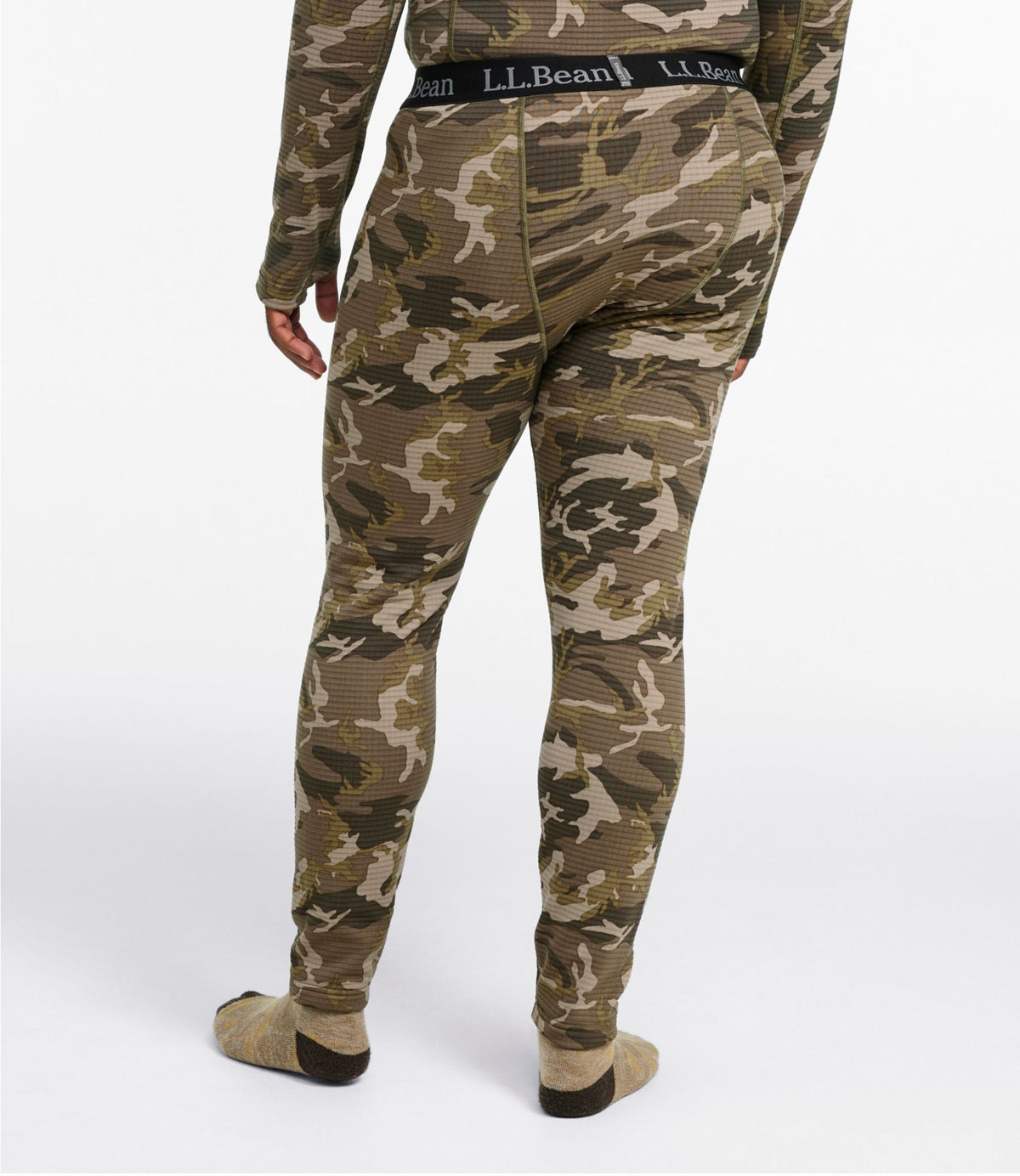 L.L.Bean Men's L.L.Bean Heavyweight Base Layer Pant, Print Kelp Green Camo