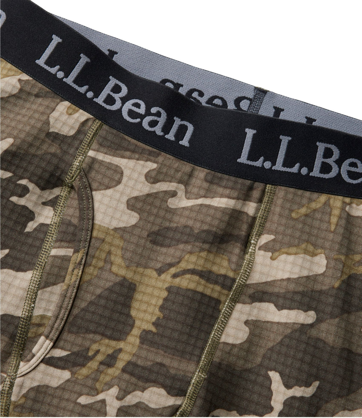 L.L.Bean Men's L.L.Bean Heavyweight Base Layer Pant, Print Kelp Green Camo