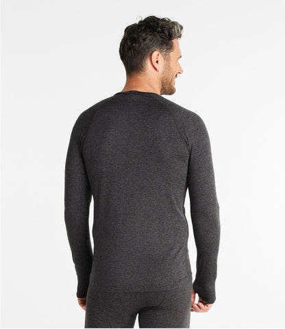 L.L.Bean Men's L.L.Bean Simple Soft Base Layer, Crew Faded Sage Heather