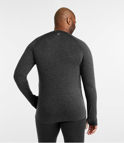 L.L.Bean Men's L.L.Bean Simple Soft Base Layer, Crew Faded Sage Heather
