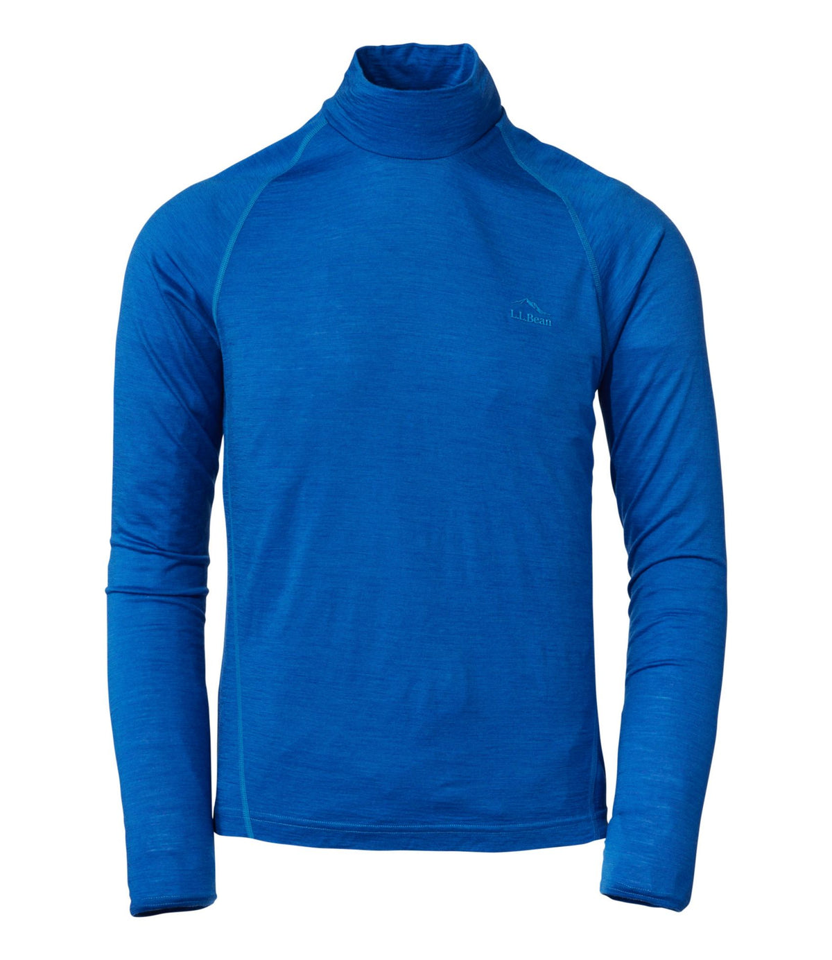 L.L.Bean Men's Cresta Ultralight 150 Turtleneck, Stripe Regatta Blue/Glacier Blue