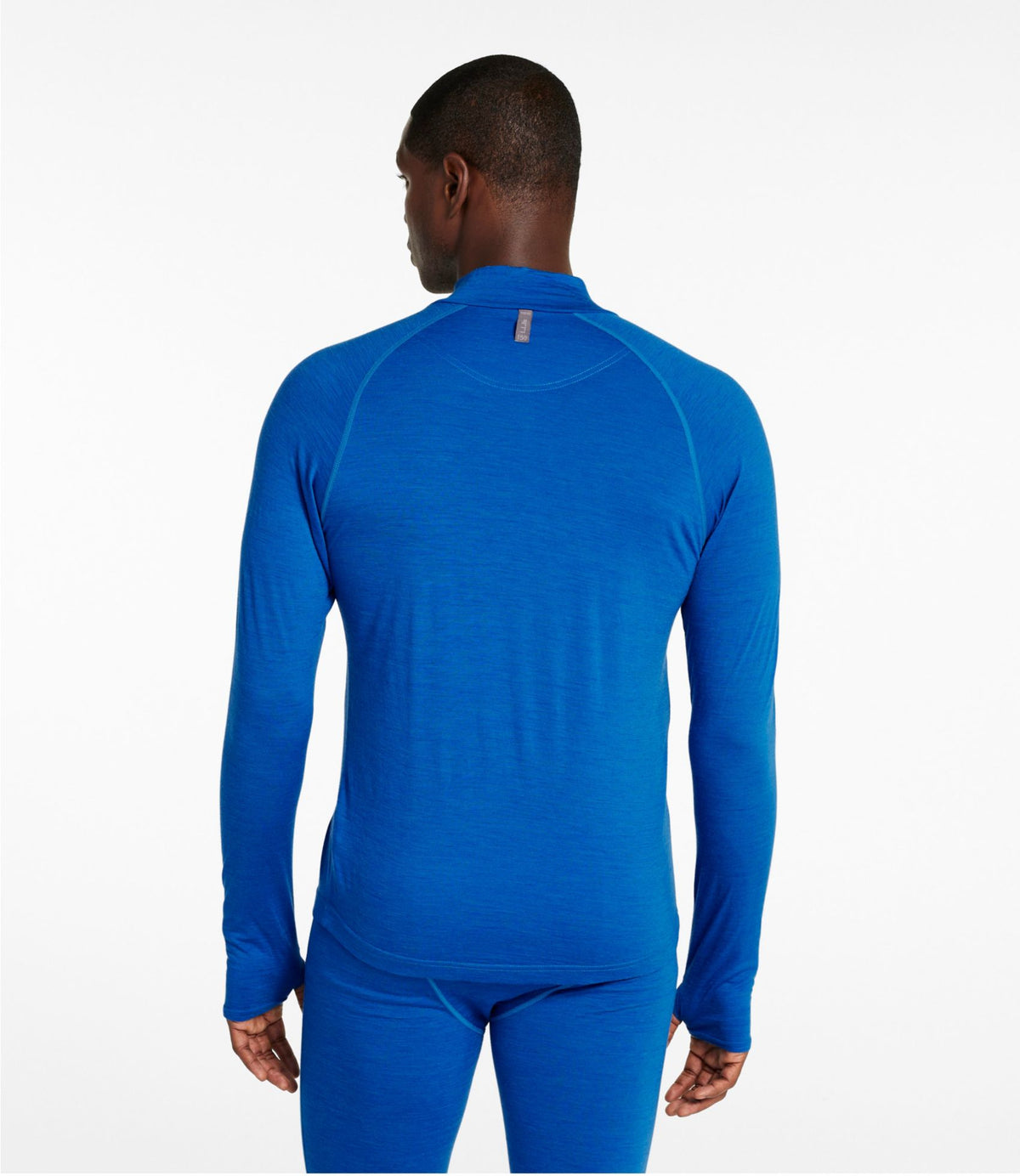 L.L.Bean Men's Cresta Ultralight 150 Turtleneck, Stripe Regatta Blue/Glacier Blue