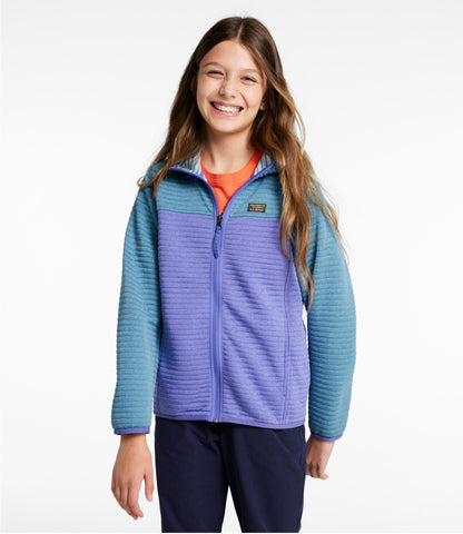 L.L.Bean Kids' Airlight Full-Zip Hoodie, Colorblock Antique Lilac/Iced Orchid