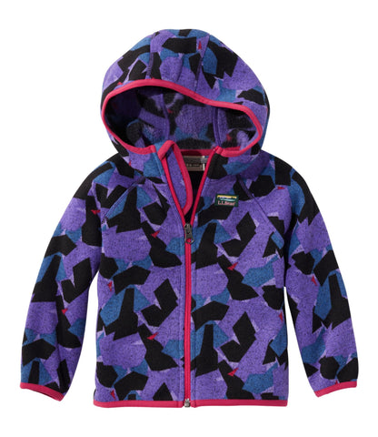 L.L.Bean Infants' and Toddlers' L.L.Bean Sweater Fleece, Full-Zip Print Peak Purple Camo