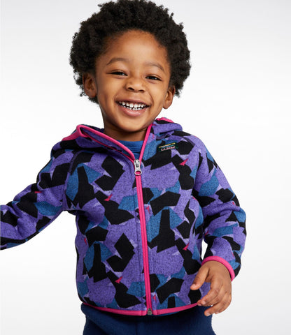 L.L.Bean Infants' and Toddlers' L.L.Bean Sweater Fleece, Full-Zip Print Peak Purple Camo