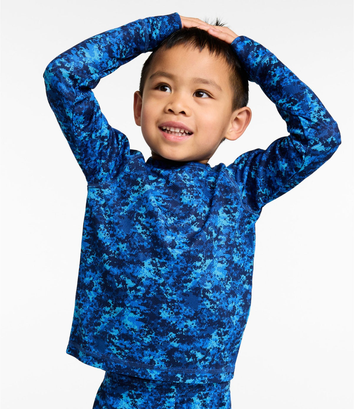 L.L.Bean Kids' Wicked Warm Midweight Long Underwear, Top Print Bold Pink Camo