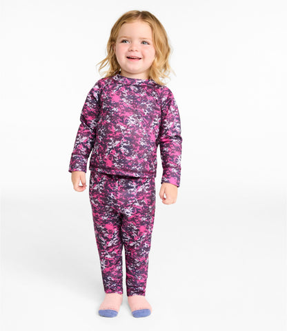 L.L.Bean Toddlers' Wicked Warm Midweight Underwear Set, Print Bold Pink Camo