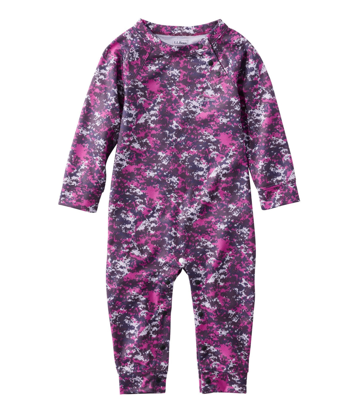 L.L.Bean Infants' Wicked Warm Underwear, One-Piece, Print Bold Pink Camo