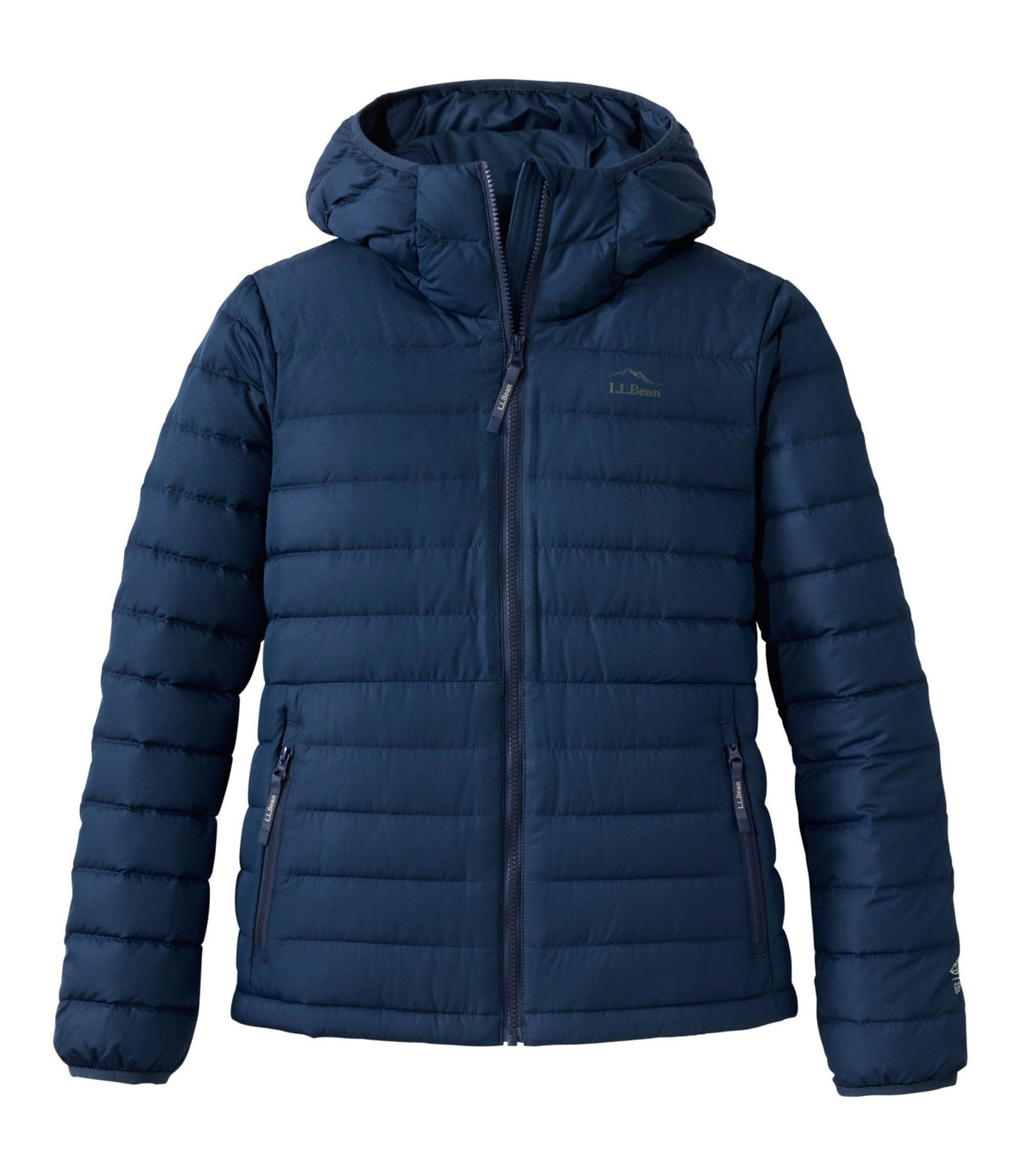 L.L.Bean Women's Access Down Hooded Puffer Nautical Navy