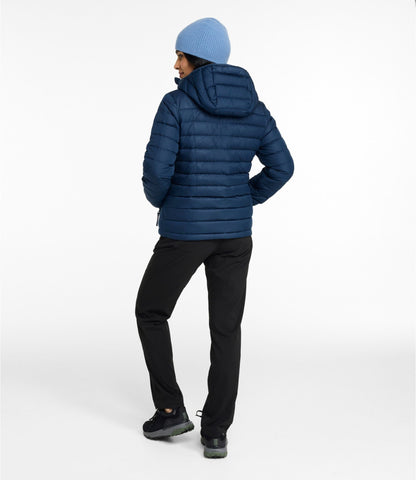 L.L.Bean Women's Access Down Hooded Puffer Nautical Navy