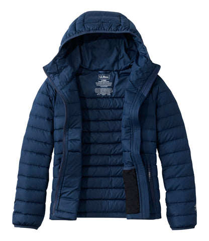 L.L.Bean Women's Access Down Hooded Puffer Nautical Navy