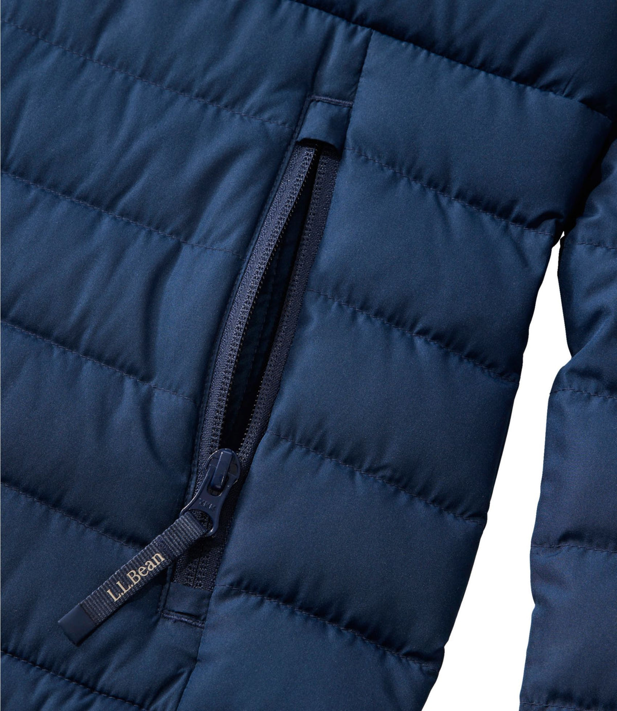 L.L.Bean Women's Access Down Hooded Puffer Nautical Navy