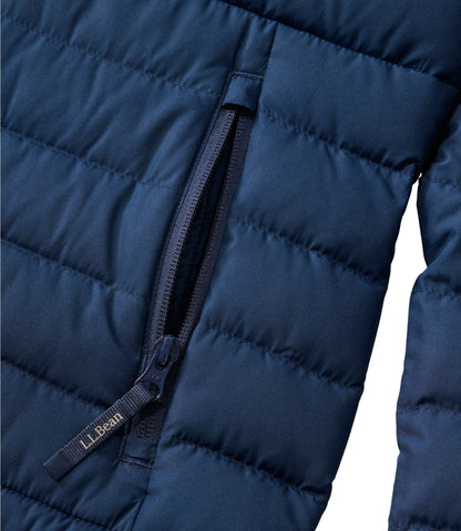 L.L.Bean Women's Access Down Hooded Puffer Nautical Navy