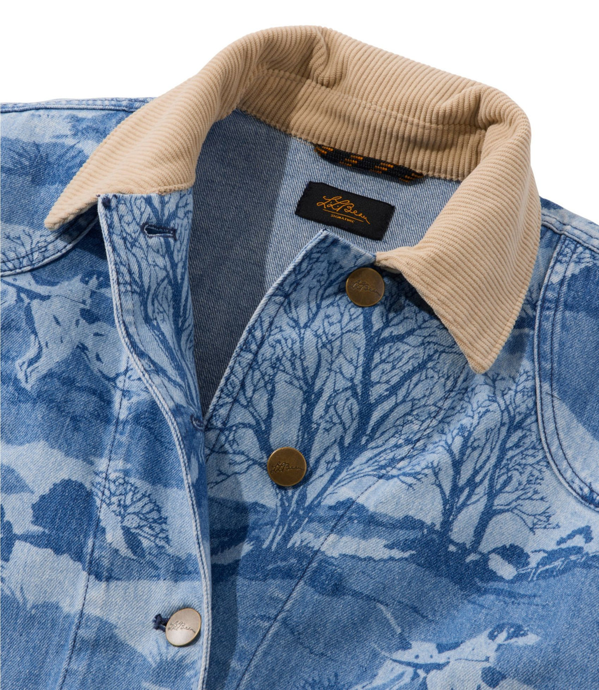 L.L.Bean Women's Signature Double L® Denim Barn Coat, Novelty Heritage Dogs