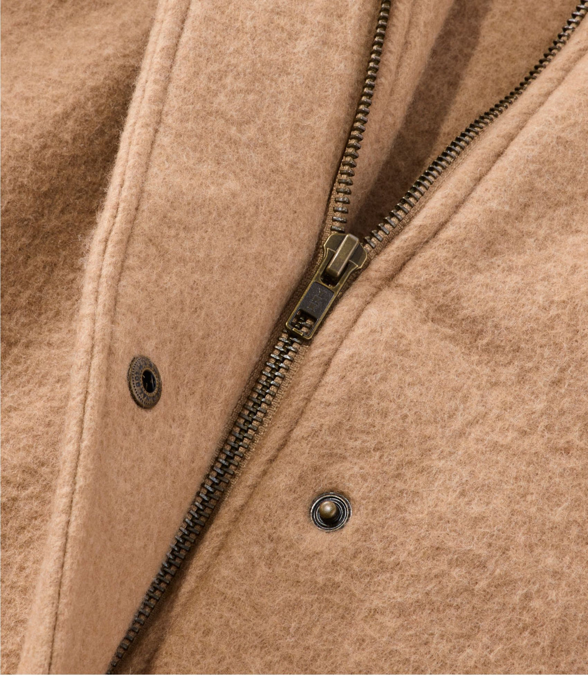 L.L.Bean Women's Bean's Boiled Wool Coat Camel Brown