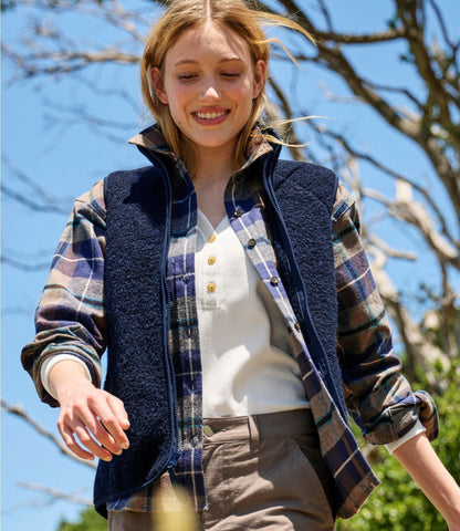 L.L.Bean Women's All Season Wool Fleece Vest Balsam
