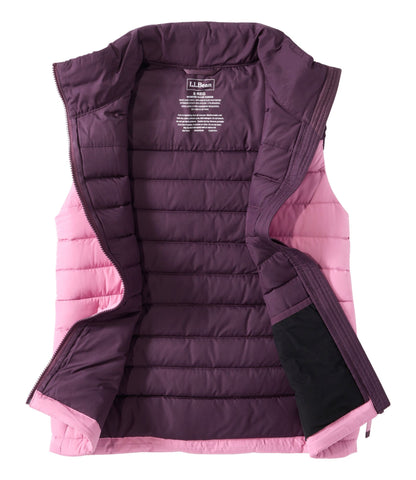 L.L.Bean Women's Access Down Vest, Colorblock Eggplant/Iced Orchid