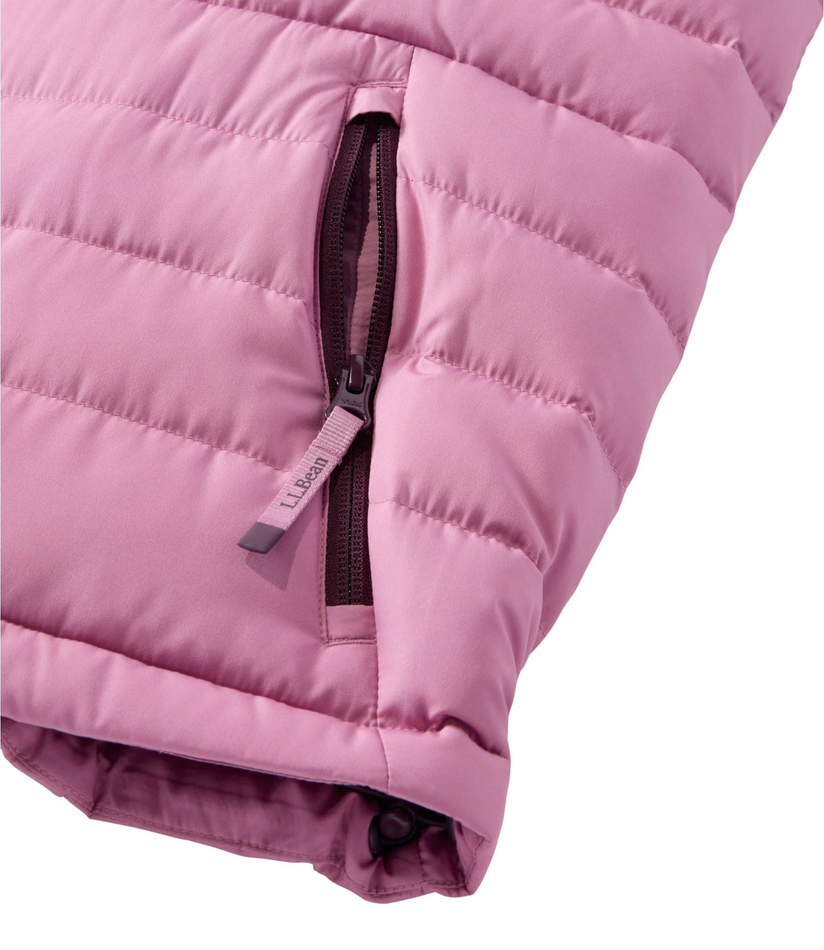 L.L.Bean Women's Access Down Vest, Colorblock Eggplant/Iced Orchid